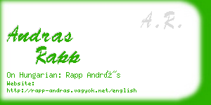 andras rapp business card